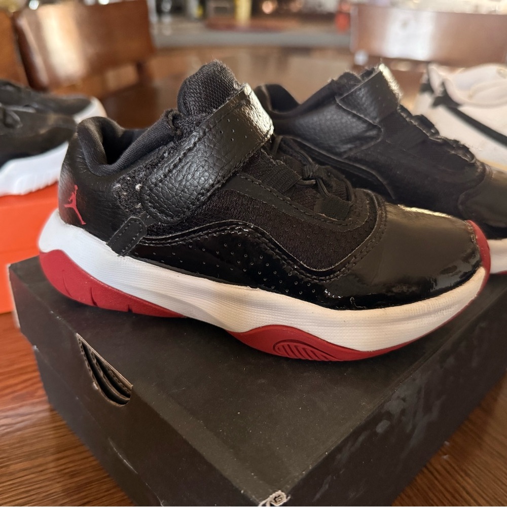 Kids Black and Red Athletic Shoes